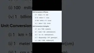 Unit conversion of places and Unit conversion of lengths 