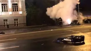 Первые минуты после ДТП на Крымском мосту съёмка очевидца