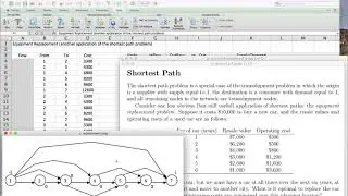 Linear Programming: Equipment Replacement as Shortest Path with Excel Solver (Network Flows Part 5)