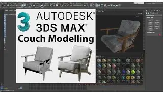 3dsMax | Couch Modelling Substance Painter | Key-shot | Time-lapse