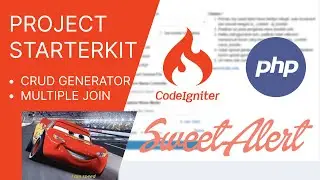 APLIKASI STARTERKIT CRUD GENERATOR (MULTIPLE JOIN)  + SWEET ALERT + DATATABLE + CI3 + ADMIN LTE