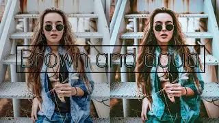 Aqua and brown lightroom mobile tutorial