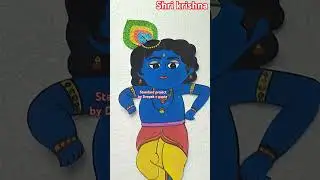 shri krishna portrait drawing #janmashtamispecial #krishna #krishnadrawing #shortsviral #shortsfeed