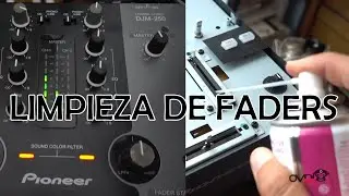 Pioneer DJM250 Limpieza de faders desmontando la parte frontal