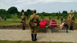 Перезахоронение красноармейцев на Тербунском рубеже