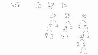 Greatest Common Factor - Example 3 - Three Numbers
