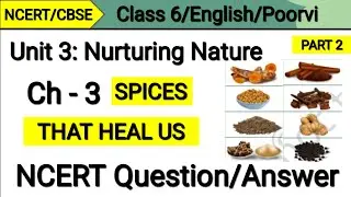 Question Answer | Spices That Heal Us | Class 6 English Unit 3 | Unit 3 Nurturing Nature | Poorvi