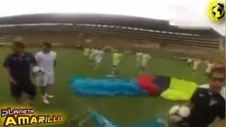 Imágenes de la cámara del paracaidista que aterriza sobre Bieler.