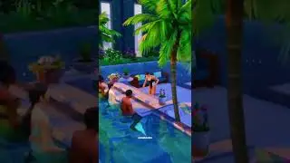 Functional swim up pool bar ✨ thesims4 