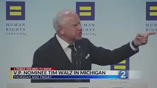 VP Nominee Tim Walz in Michigan