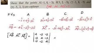 Product of vectors : Prove that given 4 points are coplanar