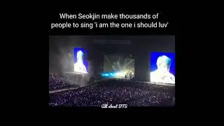Seokjin making the whole stadium sing 'i am the one i should love'🥺🥺🥺❤️❤️❤️ 