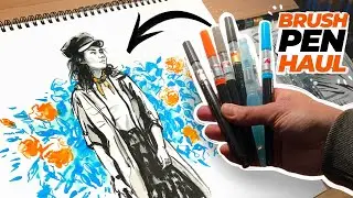 Reviewing my Pentel BRUSH PEN haul