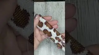 Леопардовый браслет из бисера