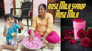 Rose Milk syrup How to make home 🥰 Harisworld