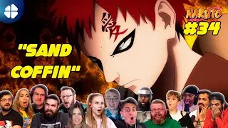 Gaara's Power | Naruto Ep. 34 Reaction Mashup ナルト海外の反応