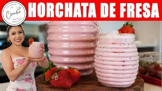 Una CREMOSITA Y REFRESCANTE Agua Fresca de HORCHATA DE FRESA te va a encantar!!!!!