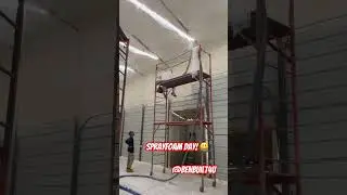 #sprayfoam #garage #construction #build #shop #shorts #mechanic #benbuilt4u #cars #mancave #building