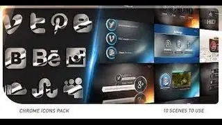 Social Chrome Icons Pack | After Effects Project Files