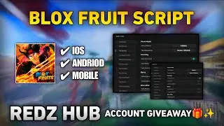 Account Giveaway!!🎁✨ Blox Fruits *NO KEY* Redz Hub Script | Auto Prehistoric, Auto Sea Event