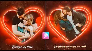 Como editar foto no PicsArt | Dia dos Namorados, Valentine's Day, Edits casal, heart sticker neon