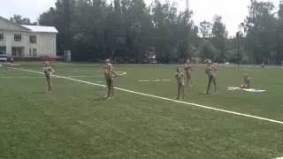 Выступление гимнасток ДЮСШ "Квант" на стадионе Труд (Ч2)