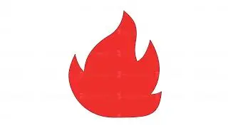 Burning fire line 2D object animation