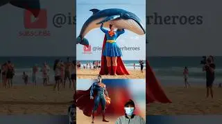 superheroes giant save a whale part 1💥 ALL Characters (Marvel & DC) #avengers #dc #ai #shorts