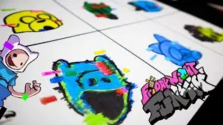 DIBUJANDO ICONS | FINN GLITCH VS PIBBY ( finn glitch fnf / Friday Night Funkin x Pibby /corruption)