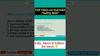 Check points for SOP #sop #swp #shorts #shortvideo  #safety #workersafety