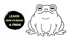 How To Draw A Frog, Easy Step By Step For Beginners | Simple Frog Drawing