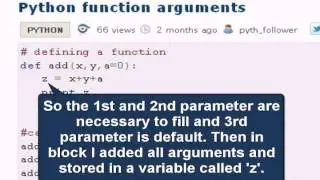 PYTHON Tutorial : Python function arguments