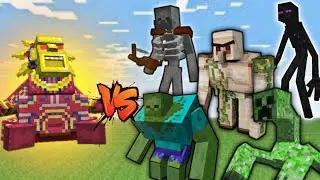 Barako the Sun chief VS Mutant monsters (Mobs) in minecarft