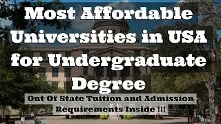Most Affordable Cheapest Universities in USA for Undergraduate Studies #studyinusa #usa