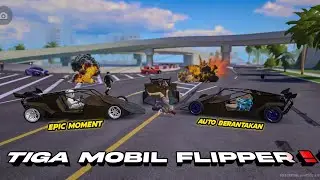 EPIC MOMENT‼️ WAR 3 MOBIL FLIPPER BIKIN KACAU KOTA | FLEX CITY RP