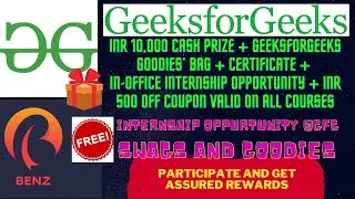 Technical Scripter Event 2020 By GeeksforGeeks🔥| Get Assured Rewards | GFG Internship,Goodies & more