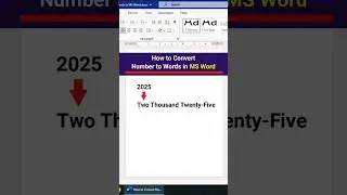 How to Convert Numbers to Words in MS Word (Shortcut!) ⚡ 