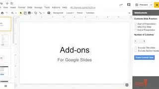 Google Slides Add-ons - Slide Contents
