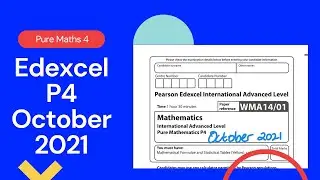Edexcel IAL P4 October 2021 Exam Paper