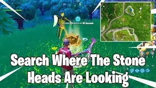 Search Where The Stone Heads Are Looking -  Week 6 Season 5 Fortnite Challenges