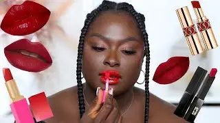 8 RED Lip Options For Dark Skin + MAC Nightmoth Red Lip Combo | OHEMAA