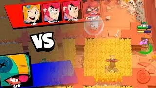 ПЫТАЕМСЯ СПРЯТАТЬСЯ НА ЛЕОНЕ В БОСС ФАЙТЕ В BRAWL STARS!