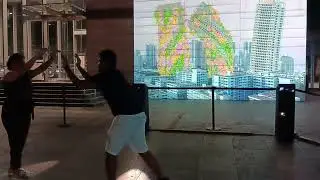 iLight Singapore Moving HDB Blocks Moving Based On Human Actions. Colorful HDB Friendly HDB Flats