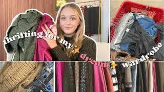 i thrifted my ✨DREAM✨ closet | huge thrift haul + try on 2024