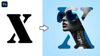 Letter [ X ] Portrait Text Effect - Photoshop Tutorial