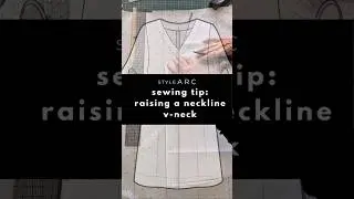 Style Arc - Sewing Tip - Raising a V-neck Neckline