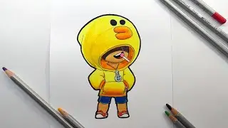 Как нарисовать Леона Салли?  How to draw Leon Sally Brawl Stars.
