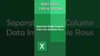 How To Separate Single Column Data Into Multiple Rows In Excel #Shorts