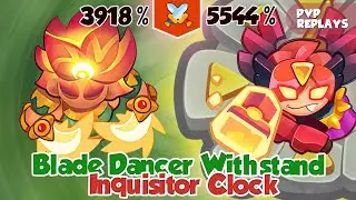Blade Dancer (3918%) Fights Inquisitor + Clock (5544%) | PVP Rush Royale