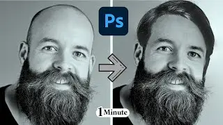 Easy way to grow hair in Photoshop - in 1 minute